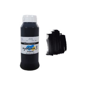 Daler Rowney System 3 Mars Black 1000 ml Akrilik Boya