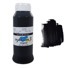 Daler Rowney System 3 Mars Black 1000 ml Akrilik Boya
