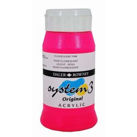 Daler Rowney System3 500 ml Fluorescent Pink 538 Akrilik Boya