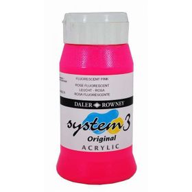 Daler Rowney System3 500 ml Fluorescent Pink 538 Akrilik Boya