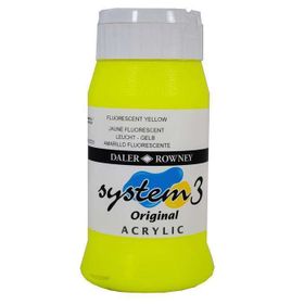 Daler Rowney System3 500 ml Fluorescent Yellow 681 Akrilik Boya