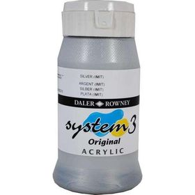 Daler Rowney System3 500 ML Silver 702 Akrilik Boya