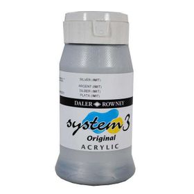 Daler Rowney System3 500 ml Silver 702 Akrilik Boya
