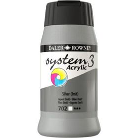 Daler Rowney System3 500 ml Silver 702 Akrilik Boya