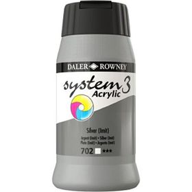Daler Rowney System3 500 ml Silver 702 Akrilik Boya
