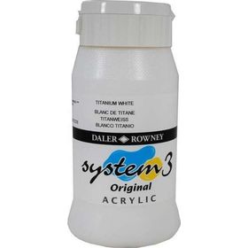 Daler Rowney System3 500 ml Titanium White 9 Akrilik Boya