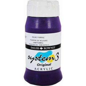 Daler Rowney System3 500 ML Velvet Purple 418 Akrilik Boya
