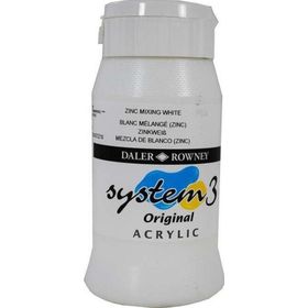 Daler Rowney System3 500 ml Zinc Mixing White 6 Akrilik Boya