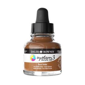 Daler Rowney System3 Ink 29.5 ml Burnt Umber Akrilik Mürekkep