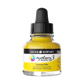 Daler Rowney System3 Ink 29.5 ml Fluorescent Yellow Akrilik Mürekkep