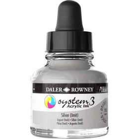 Daler Rowney System3 Ink 29.5 ml Silver Imit Akrilik Mürekkep