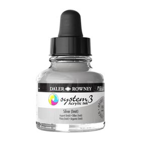 Daler Rowney System3 Ink 29.5 ml Silver Imit Akrilik Mürekkep