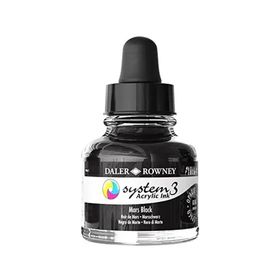 Daler Rowney System3 Ink Mars Black 29.5 ml Akrilik Mürekkep