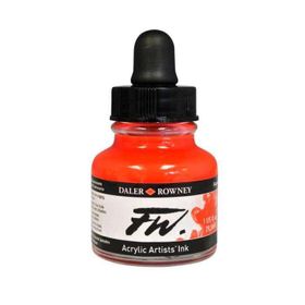 Daler Rowney System3 Sıvı 29.5 ml Fluorescent Red 100 Akrilik Mürekkep Boya