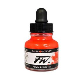 Daler Rowney System3 Sıvı 29.5 ml Fluorescent Red 100 Akrilik Mürekkep Boya