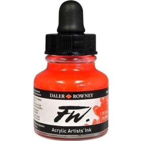 Daler Rowney System3 Sıvı 29.5 ml Fluorescent Red 100 Akrilik Mürekkep Boya