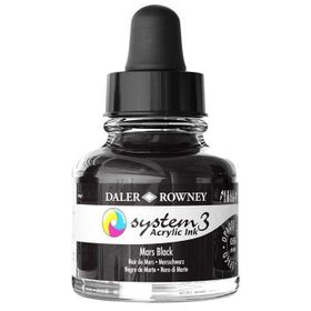 Daler Rowney System3 Sıvı 29.5 ml Mars Black 36 Akrilik Mürekkep Boya