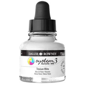 Daler Rowney System3 Sıvı 29.5 ml Titanium White 9 Akrilik Mürekkep Boya