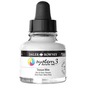 Daler Rowney System3 Sıvı 29.5 ml Titanium White 9 Akrilik Mürekkep Boya