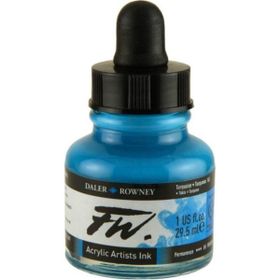 Daler Rowney Turquoise 145 Fw Acrylic Artist Ink 29.5 ml Cam Şişe