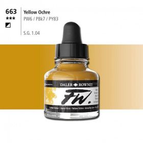 Daler Rowney Yellow Ochre 663 29,5 ml Fw Akrilik Mürekkep