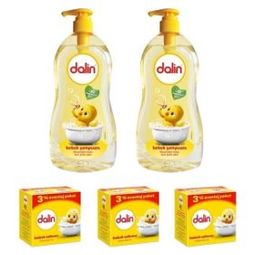 Dalin 2x700 ml Klasik Bebek Şampuanı ve 9'lu Hassas Ciltler İçin Bebek Sabunu