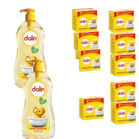 Dalin 2x700 ml Klasik Bebek Şampuanı ve 9'lu Hassas Ciltler İçin Bebek Sabunu