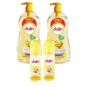 Dalin 2x900 ml Bebek Şampuan + Bıcı Bıcı 2 Adet Kolonya