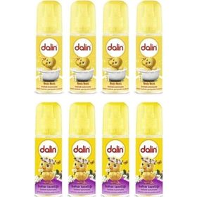 Dalin Bıcı Bıcı Kokusu 4x150 ml Bebek Kolonyası + 4x150 ml Bahar Tazeliği Bebek Kolonyası