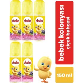 Dalin Çiçek Bahçesi Menekşe Yasemin Limon Kokulu 5'li 150 ml Bebek Kolonyası