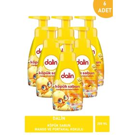 Dalin Mango ve Portakal Kokulu 6x200 ml Köpük Sabun