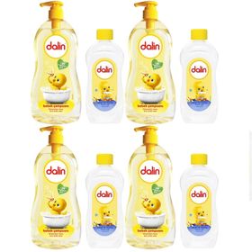 Dalin Rahat ve Mutlu Klasik 4 Adet 700 ml Pompalı Bebek Şampuanı ve 100 ml Bebek Yağı
