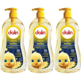 Dalin Rahat ve Mutlu Pompalı 3x700 ml Bebek Saç ve Vücut Şampuanı