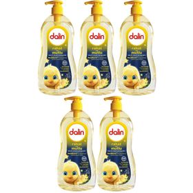Dalin Rahat ve Mutlu Pompalı 5x700 ml Bebek Saç ve Vücut Şampuanı