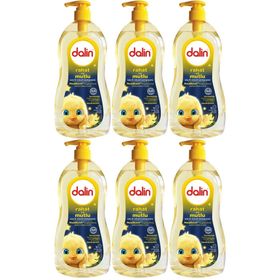 Dalin Rahat ve Mutlu Pompalı 6x700 ml Bebek Saç ve Vücut Şampuanı