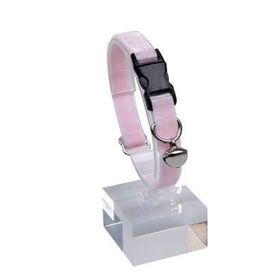 Dalis 22-30 cm Pembe Kadife Zilli Kedi Tasması