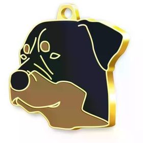 Dalis 24 Ayar Altın Kaplama Rottweiler Köpek Künyesi
