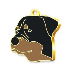 Dalis 24 Ayar Altın Kaplama Rottweiler Köpek Künyesi