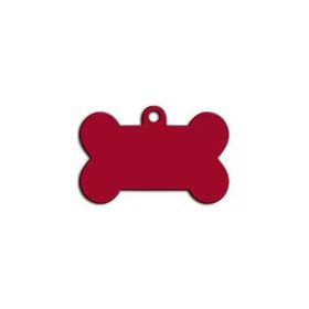 Dalis 3.1 cm Kırmızı Kemik Şekilli Kedi Köpek Künyesi
