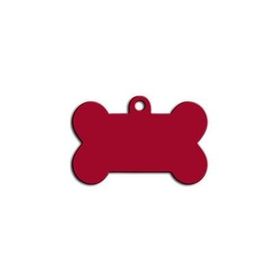 Dalis 3.1 cm Kırmızı Kemik Şekilli Kedi Köpek Künyesi