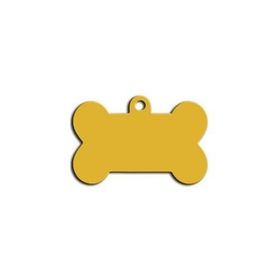 Dalis 3.1 cm Sarı Kemik Şekilli Kedi Köpek Künyesi