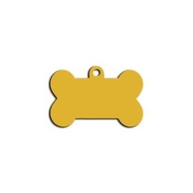 Dalis 3.1 cm Sarı Kemik Şekilli Kedi Köpek Künyesi