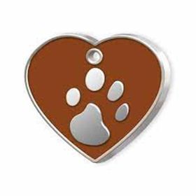 Dalis Kalp Şeklinde Mineli Kahve Büyük Köpek Künyesi