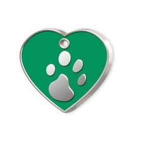 Dalis Kalp Şeklinde Mineli Pembe Küçük Köpek Künyesi
