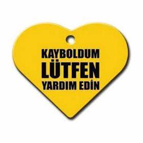 Dalis Kayboldum Lütfen Yardım Edin Kalp Kedi Köpek Künyesi