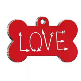 Dalis Love 2.6x3.8 cm Medium Kemik Köpek ve Kedi Künyesi