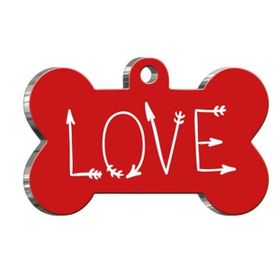 Dalis Love 2.6x3.8 cm Medium Kemik Köpek ve Kedi Künyesi