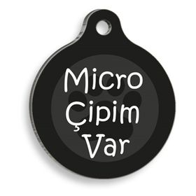 Dalis Mikro Çipim Var Yuvarlak 3,8 cm Kedi Ve Köpek Künyesi