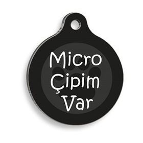 Dalis Mikro Çipim Var Yuvarlak 3,8 cm Kedi Ve Köpek Künyesi
