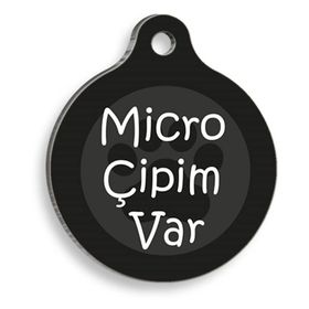Dalis Mikro Çipim Var Yuvarlak 3,8 cm Kedi Ve Köpek Künyesi